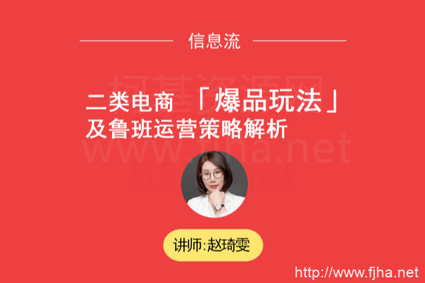 艾课二类电商爆品玩法及鲁班运营策略教程（完结）