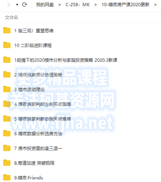 10-暗夜房产课2020更新