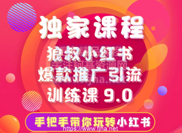 狼叔小红书爆款推广引流训练课9.0