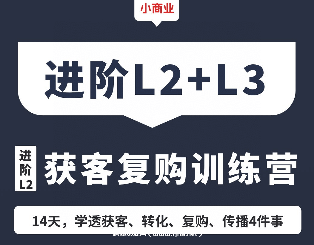 小商业获客复购训练营进阶课程