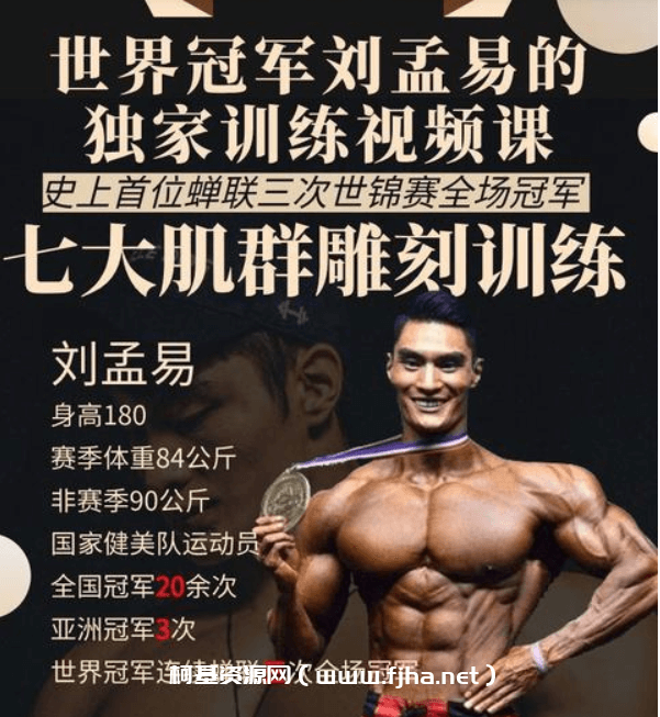 世界冠军刘孟易《七大肌肉群雕刻训练》