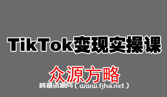 众源方略教育·Tik Tok变现实操课