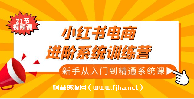 小红书电商进阶系统训练营