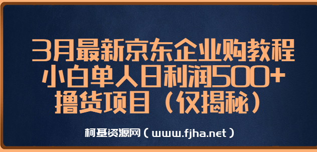 3月最新京东企业购撸货教程