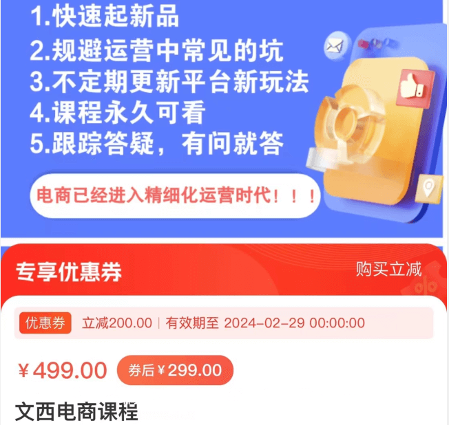 文西电商课程，规避运营中常见的坑