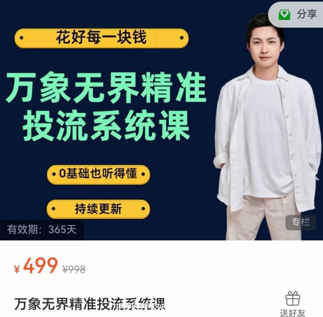 大王真万象无界精准投流系统课